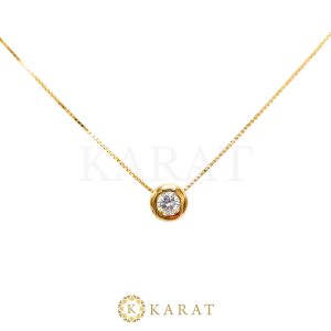 Cadena Veneciana + Dije Bisel 4.00mm Diamante Natural